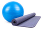 Pelota Pilates 65cm + Colchoneta Yoga Pvc 173*61 3mm Set Colores Surtidos