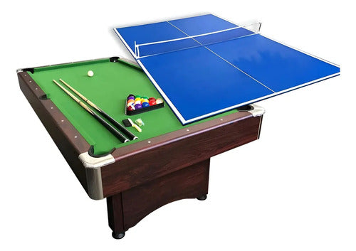Mesa Dúo Ping Pong / Pool + Accesorios Verde