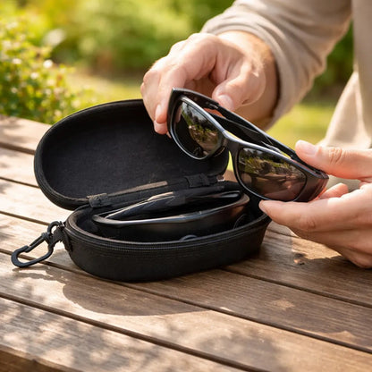 Estuche Rigido Para Lentes Con Cierre Mmsports Negro