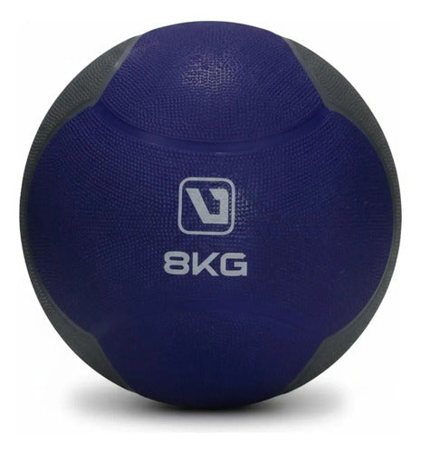 Medicine Ball 8kg Azul Abdominal Equilibrio Antideslizante