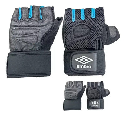 Guante De Entrenamiento Fitness Musculacion Umbro Mmsports Azul Lisa M