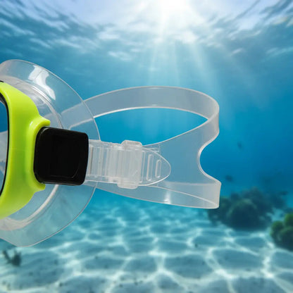 Set Snorkel Adulto + Máscara Silicona Para Buceo Amarillo