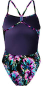 Malla De Natacion Speedo Dama Printed Vback 2.0 Mmsports Rosa Floreado 40