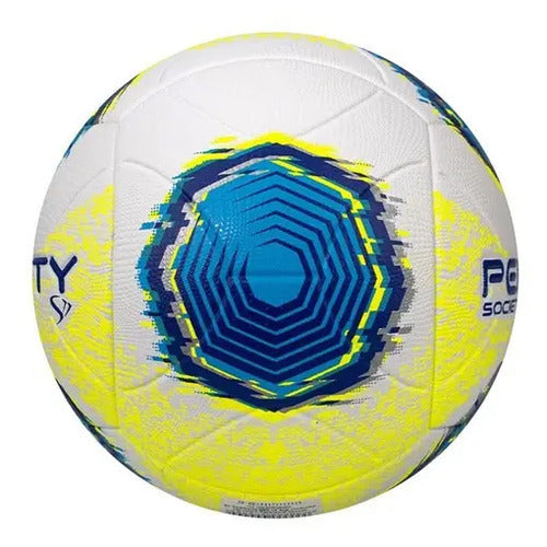 Balón De Fútbol Society Penalty S11 R2 Xxii, Color Blanco Y Azul Verde Oscuro