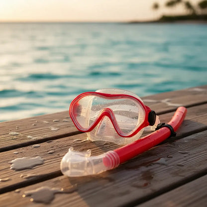 Set Snorkel Mascara Hydro Jr Niño Antifog Rojo