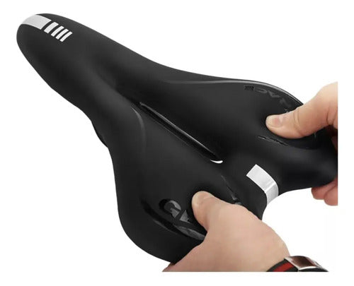 Asiento Ciclimso Mtb Comodo Ligero Az-2788 Zuba Negro