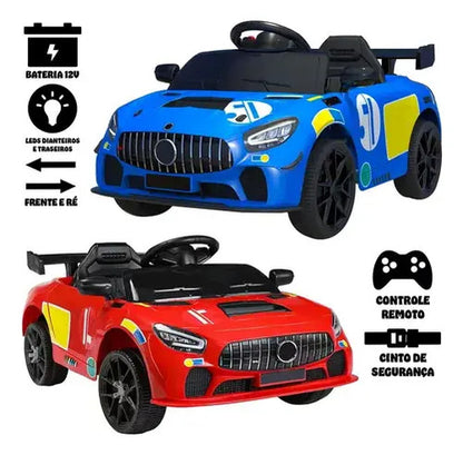 Auto Infantil 6v 1 Motor Rc C/balanceo 3 Vel + Pelota Futbol Multicolor