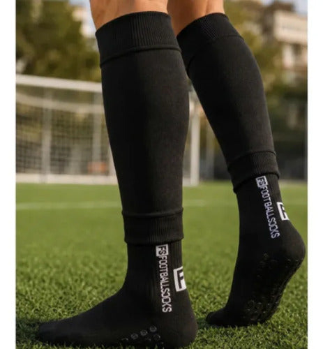 Combo Fs Medias Antideslizantes + Medias Sin Pie + Venda M&m Negro
