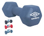 Mancuerna Pesas Hierro Umbro Recubierta Neopreno Musculación Color Azul Piedra