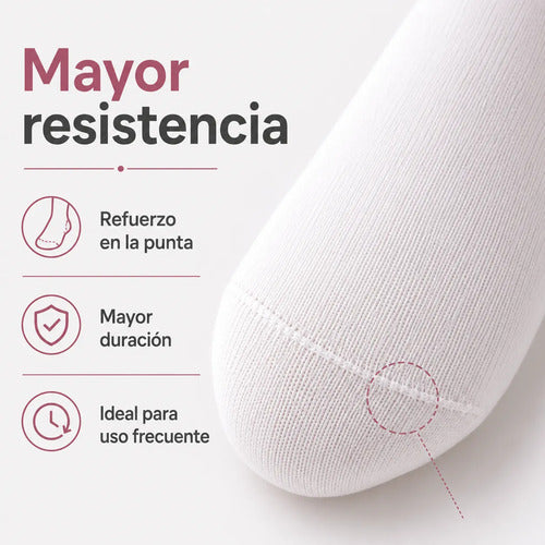 Media Ballet Danza Clásica Lycra Infantil Adulto Calidad Blanco Lisa S