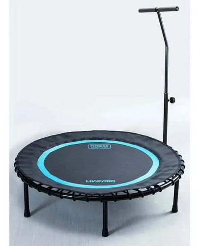 Trampolin Mini Cama Elastica Con Manija Equilibrio Bandas Negro