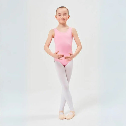 Malla Ballet Niña Sin Manga Rosa