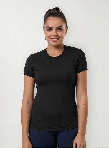 Remera M/corta Dama Elite Fitness Uv50+