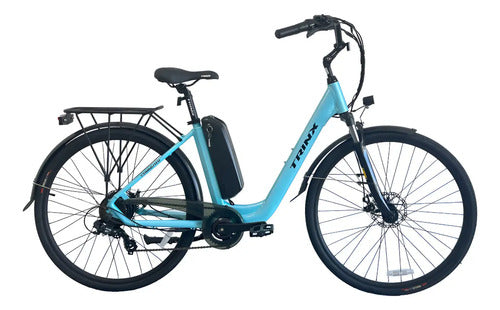 Bicicleta Eléctrica Trinx Commuter Color Celeste