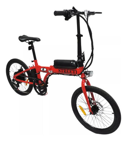 Bicicleta Eléctrica Street Rodado 20 K'nex Rojo