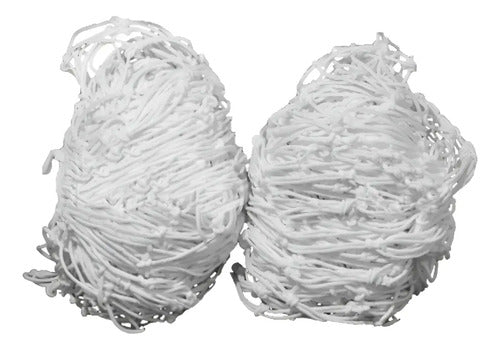 Par Redes Para Arco Fútbol 11, Nylon 2mm Gismar Blanco