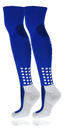 Matis De Fútbol Con Forma De Media Penalización, Extra Largas, Para Adultos, Color Azul, Blanco Y Negro Azul-blanca-negra 39-44