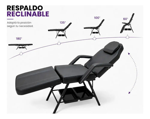 Camilla De Masaje Plegable Knex Sport Mmsports Negro