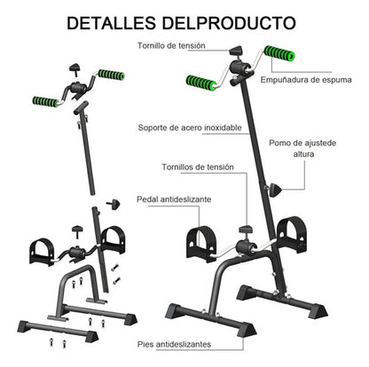 Pedalera Rehabilitación Doble Brazo Pierna Fitness Calidad