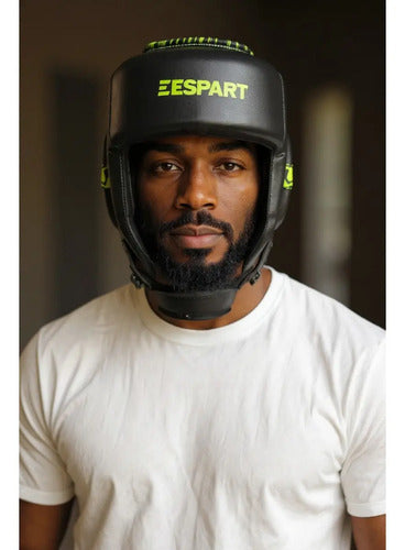 Cabezal Casco Boxeo Artes Marciales Proteccion - Esparta Negro M/l