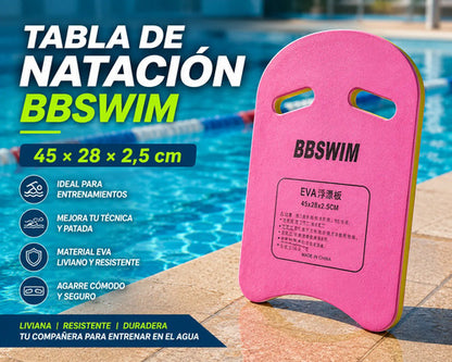 Tabla Natación Bbswim 45x28cm Entrenamiento Piscina Eva Surtido
