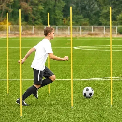 Bastón Slalom Estaca Deportiva 1.60 Mts Con Resorte Amarillo