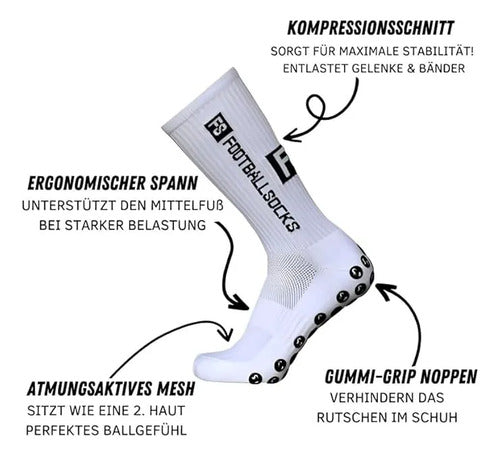 Medias Antideslizantes Fs Mmsports Blanco S