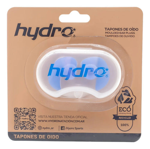 Tapones Oídos Natación Hydro 2.0 Silicona + Estuche Mmsports Azul
