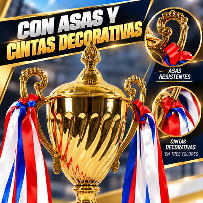 Copa Trofeo Campeón 33 Cm Dorada Con Asas Para Premiación Dorado