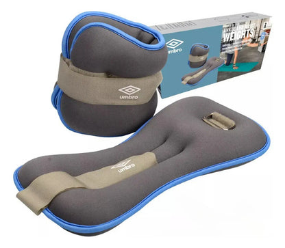 Tobi Pesas 2kg Pro X2 Tobillera Velcro Entrenamiento Umbro Azul