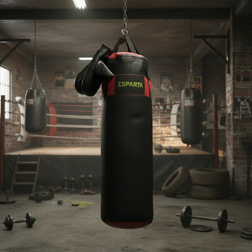 Kit Boxeo Niño Saco De Boxeo + Guantes Kid Lona 70cm