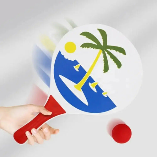 Juego De Paletas + Pelota Para Playa - K'nex Blanco