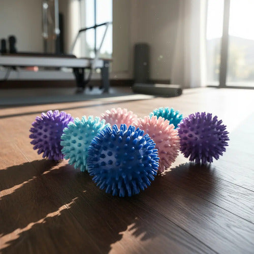 Pelota Ejercitadora Con Pinchos 17 Cm Pack X5 Masaje Surtido