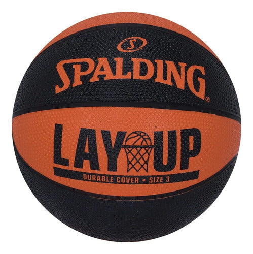Minipelota De Baloncesto Spalding Lay Up, Goma, Color Naranja