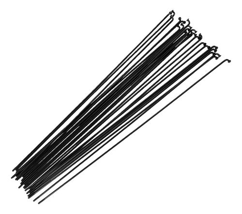 Rayo Y Niple De Bicicleta 272mm Con Nipple X Unidad - Sumart Negro