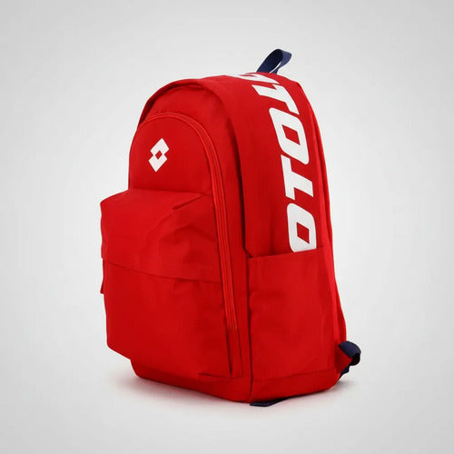 Mochila Lotto Urbana Y Escolar Roja Mmsports Rojo Liso