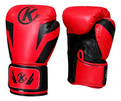 Guantes De Boxeo K Osport Sparring Profesional Cuero Durable 10 Oz Rojo