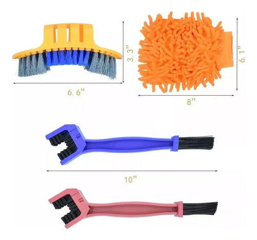 Kit De Herramientas Y Limpieza Bicicleta Ciclismo 6 En 1