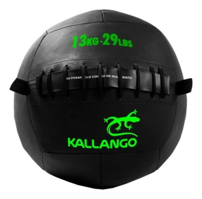 Pelota Medicinal Wallball Crossfit 13kg - Kallango Negro