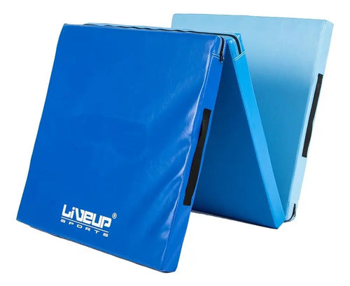 Colchoneta Entrenamiento Plegable 180x60x4 Cm - Liveup Azul