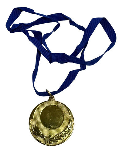 Pack Podio Basico: Copa Balon De Oro 37 Cm + 5 Medallas Dorado