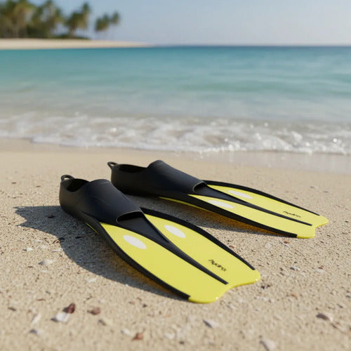 Patas De Rana Hydro Adulto Silicona Buceo Mmsports Amarillo L