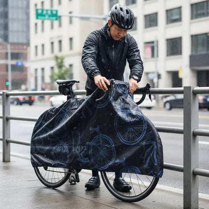 Funda Cubre Bicicleta Lona Impermeable Anti Polvo Sumart Negro