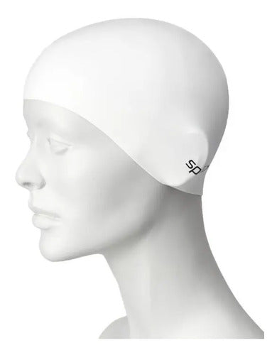 Gorra Natacion Speedo 100% Silicona Adultos Gorro Ergonomica Pileta Color Blanco Diseño De La Tela Liso Tamaño Adulto Gorros De Natación Para Adultos