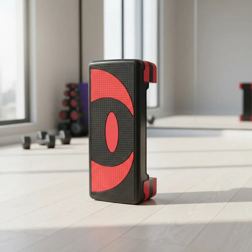 Step Regulable De Pvc 68x28x20 Cm Fitness, Crossfit Negro