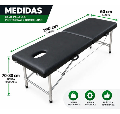Camilla Para Masajes Plegable Negro