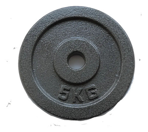 Disco De Hierro 5 Kg Para Entrenamiento Importado Negro
