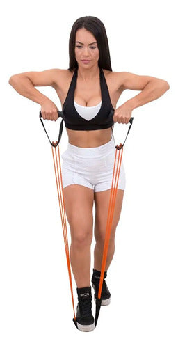 Banda Con Mango Latex Fuerte 3 Gomas Kallango Rojo
