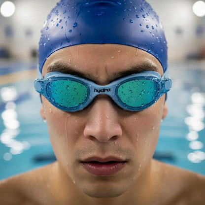 Lentes Natación Adulto Hydro Unibody 21 Azul Mmsports Azul