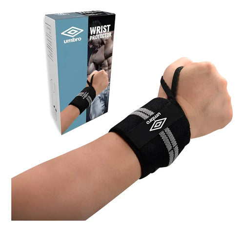Muñequera Straps X2 Levantamiento De Pesas Umbro Negro